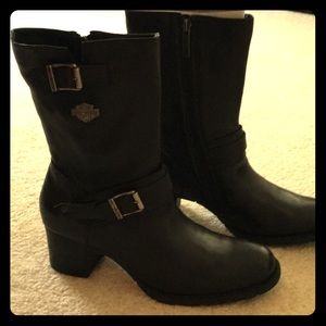 Harley Davidson leather boots.